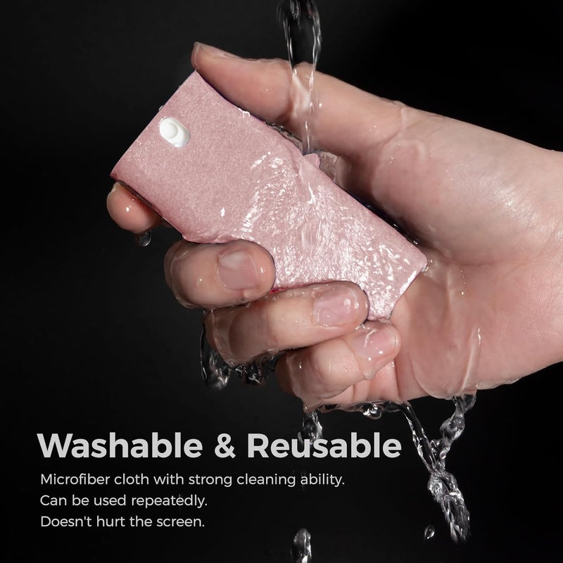 CLICK CLEAN Touchscreen Mist Cleaner, Screen Cleaner, All in One Screen Cleaner Spray with Microfiber and Phone Stand for All Phones, Laptop and Tablet Screens (Pink) - Image 5